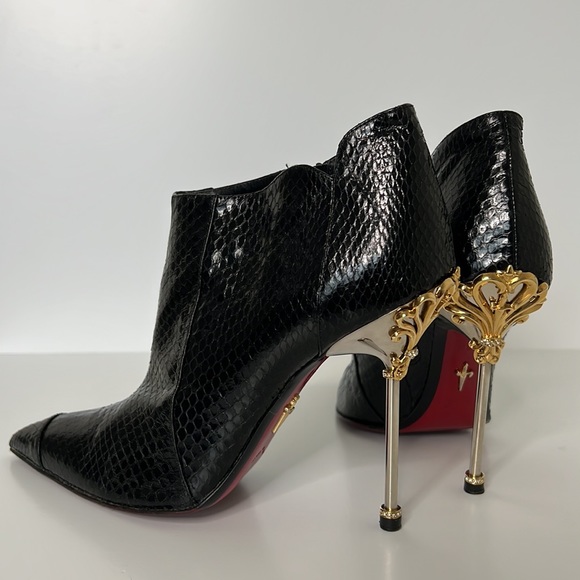 Cesare Paciotti Snakeskin Bootie Ankle Boots Size 8.5 - Picture 4 of 7
